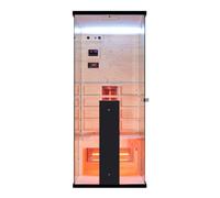 Sanotechnik Cabina a infrarossi BILLUND per 1 persona, faretto a spettro completo, illuminazione a LED (7 colori), lettore MP3 con Bluetooth, 2 altoparlanti, dimensioni: 80 x 110 x 190 cm