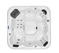 Sanotechnik Outdoor idromassaggio SPA POOL Tirol bianco - con copertura - Dimensioni 210 x 210 x 80 cm - 28 ugelli massaggianti, illuminazione a LED, sistema audio Bluetooth, SPA POOL fino a 6 persone