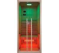 Sanotechnik RUBY 1 Cabina a infrarossi 1 persona, Lettore MP3 con Bluetooth, Illuminazione a LED (7 colori), 2 Altoparlanti, 4 Emettitori a spettro completo