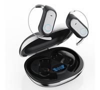 SANOTO Cuffie traduttori intelligenti, 134 lingue Translator Earbuds con touchscreen LCD OWS, auricolari aperti, Bluetooth, traduttori per viaggi, affari, studi (Argento)