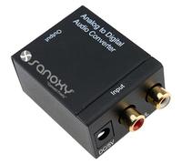 SANOXY Analogico Adattatore convertitore Audio Digitale per la commutazione Audio/converte Il Segnale Audio Stereo analogico da r/l Ingresso coassiale e toslink