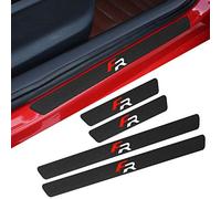 SANQIUTOU 4 Pezzi Car Fibra Carbonio Battitacco Adesivi per Seat FR Leon Ibiza cupra, Battitacco Adesivi Soglie Porte Anti-Usura Antiscivolo Kick Plates Adesivo