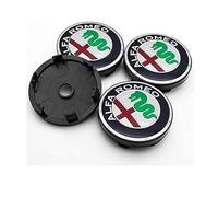 SANQIUTOU 4 Pezzi Tappi Coprimozzo Compatibili per Alfa Romeo Stelvio Mito 60mm,Protezione dalla Ruggine Antipolvere per Ruote Accessorio Decorativo Cerchioni Accessori