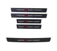 SANQIUTOU 5 Pezzi Car Fibra Carbonio Battitacco Adesivi per Dacia Duster 2018-2023,Battitacco Adesivi Soglie Porte Anti-Usura Antiscivolo Kick Plates Adesivo,C