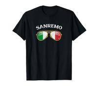 Sanremo Italy Vintage Flag Sunglasses Maglietta