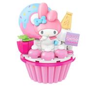Sanrio 6-Type Block Desert Shop Cup Cake Toy-Kitty Cinnamoroll Kuromi My Melody