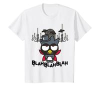 Sanrio Bad Badtz-Maru Halloween Blah Dracula Vampiro Maglietta, Bambini, Bianco, 6 Anni