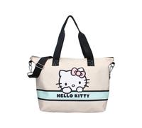 HELLO KITTY Take Me To The Party - Borsa grande Shopper Shopping bag - Dimensioni 48x32x14cm - Colore Beige