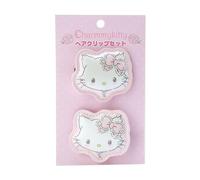 SANRIO Charmy Kitty - Set di fermagli per capelli (2 pezzi, rosa, fiocco, fiore, compatto, quotidiano, accessorio da donna)