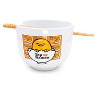 Sanrio Gudetama Top Ramen Giapponese Cena Set 20-Ounce Ramen Ciotola, Bacchette