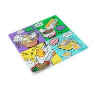 Sanrio Gudetama Vetro Sottobicchieri Set Di 4