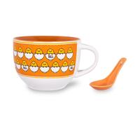 Sanrio Gudetama X Nissin Top Ramen Ceramica da Zuppa Tazza Con Cucchiaio Porta