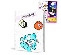 SANRIO Hangyodon Journal Set Spiral Notebook Bundle with Lined Journal Plus Stickers and More | Hangyodon School Supplies Gifts for Girls, Kids