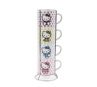 Sanrio Hello Kitty 4-Piece Matrioske Tazza Set Con Filo Cremagliera Ogni Hold