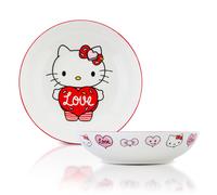 Sanrio Hello Kitty "Amore" Ciotola Da Pranzo In Ceramica Da 9 Pollici