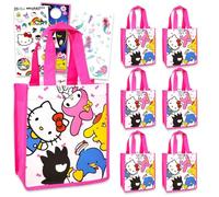SANRIO Hello Kitty and Friends - Set di 6 borse riutilizzabili, tatuaggi, adesivi e altro ancora, accessori per feste di compleanno Hello Kitty and Friends