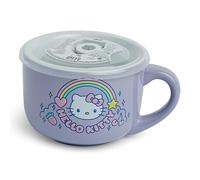 Sanrio Hello Kitty Arcobaleno Mug In Ceramica Da 24 Once Con Coperchio Ventilato