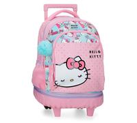 Sanrio Hello Kitty Bows Zaino Compatto 2 Ruote Rosa 32x45x21 cm PVC