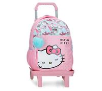 Sanrio Hello Kitty Bows Zaino Scolastico con Trolley 15.6" Inches Rosa 28x42x14 cm PVC