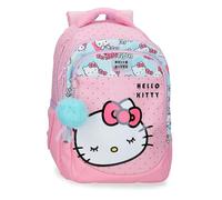 Sanrio Hello Kitty Bows Zaino Scolastico Doppio Scomparto 15.6" Inches Rosa 28x42x14 cm PVC