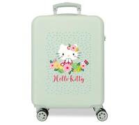 Sanrio Hello Kitty Floral Kitty Valigia da cabina verde 38 x 55 x 20 cm Rigida 2,6 kg Chiusura a combinazione laterale ABS 2,6 kg 34 L Bagagli a mano