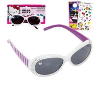 SANRIO Hello Kitty - Set di occhiali da sole per bambini, con occhiali da sole Hello Kitty eleganti, comodi e resistenti e adesivi, altri accessori con protezione UV per ragazze