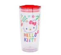 Sanrio Hello Kitty Tropicale Plastica Viaggio Tumbler con Coperchio Porta 591ml