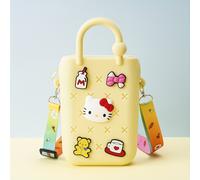 Sanrio HelloKitty Kuromi borsa da spiaggia con cerniera mini, elegante borsa portatile per , creativa borsa a foro cartone animato fai-da-te