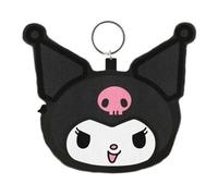 SANRIO KUROMI FACE FLUFFY COIN PURSE KEYCHAIN Portamonete PYRAMID INTERNATIONAL