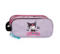 Sanrio Kuromi Retropop Astuccio Triplo Viola 22x10x9 cm Poliestere