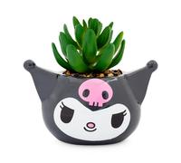 Sanrio Kuromi Vaso Mini In Ceramica Con Succulenta Artificiale Di 3 Pollici