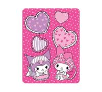 Sanrio My Melody Kuromi Coperta in Pile - 114,2 x 152,4 m, Rosa Morbida Coperta