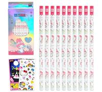 SANRIO Set di 10 matite My Melody per aula - Bundle con 10 matite per bambini con adesivi My Melody Plus, più materiale scolastico per ragazze