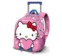 Sanrio Small 3D Backpack with Wheels Hello Kitty Heart