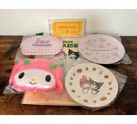Sanrio x MOS BURGER LUCKY BAG MY MELODY Bag Plates Pouch Set di 4 NUOVO