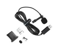 SANRLO 1 Set Plug and Play USB Clip On Mic Per Computer Portatile E Podcasting Microfono Con 2m Lungo Cavo Nero