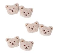 SANRLO 6 toppe in peluche a forma di orso, ricamate, per vestiti dei bambini