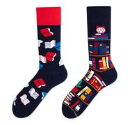 Sanrlo Calzini, Unisex Divertente Calzini Novità Asimmetrico Colorato Cartoon Cotone Calze, libreria#, M-3XL