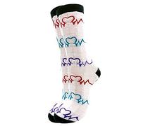 Sanrlo Calzini unisex, in cotone, divertenti per dottore e infermiera, per stetoscopio, Bianco#, M-3XL