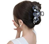 SANRLO Fermagli per capelli, fasce per capelli, accessori per capelli da donna, fermaglio per capelli per Capodanno, forcina per capelli a forma di drago cinese con strass tempestato di clip per