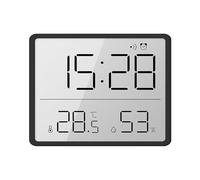 SANRLO Orologio da parete digitale moderno con data e temperatura, design magnetico, ideale per il montaggio del frigorifero, decorazione della casa e regalo