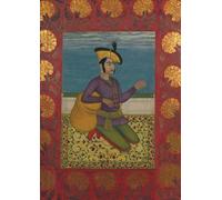 Sans Auteur Carnet Blanc, Prince Indien À Genoux, Miniature 18e (Tascabile)