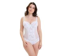 Sans Complexe - Body con pizzo, donna, Bianco (Blanc), 5D
