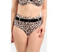 Sans Complexe Bain Sunset Stay Bikini Bottoms, Stampa Animale di Sabbia Nera, 38/40 Women's