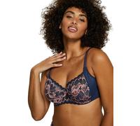 SANS COMPLEXE Capucine Reggiseno a Coppa Intera con Ferretto, Bleu Marine & Rose, 5C Donna