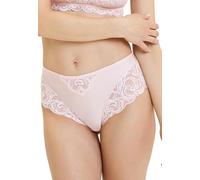 Sans Complexe - Carla - Mutandine a Vita Alta in Pizzo e Microfibra - Classico - Tinta Unita - Donna - Rosa Cipria - XL
