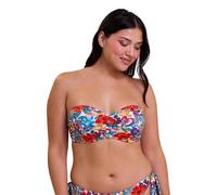 Sans Complexe Curaçao Bikini Top, Stampa Multicolore Tropicale, 3D Donna