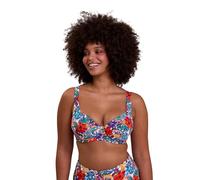 Sans Complexe Curaçao Bikini Top, Stampa Multicolore Tropicale, 5D Donna
