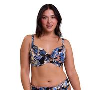 Sans Complexe Fidji Bikini Top, Stampa esotica Nera, 2D Donna