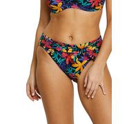 Sans Complexe Island Dream Costume da Bagno, Mutandine Medio, Floreale Nero, 50-52 Donna